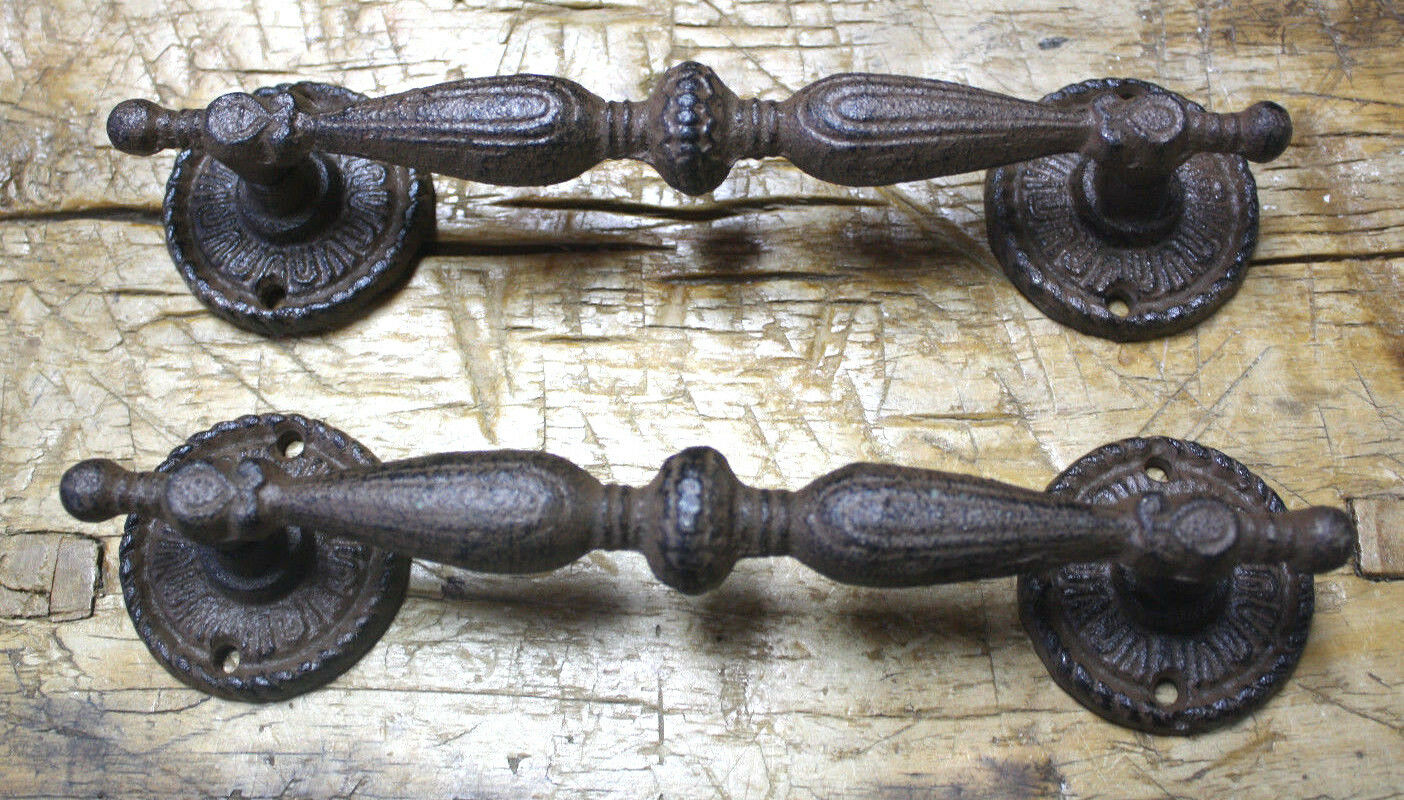 2 Cast Iron NAUTICAL MERMAID Style Drawer Pull, Barn Handle, Door